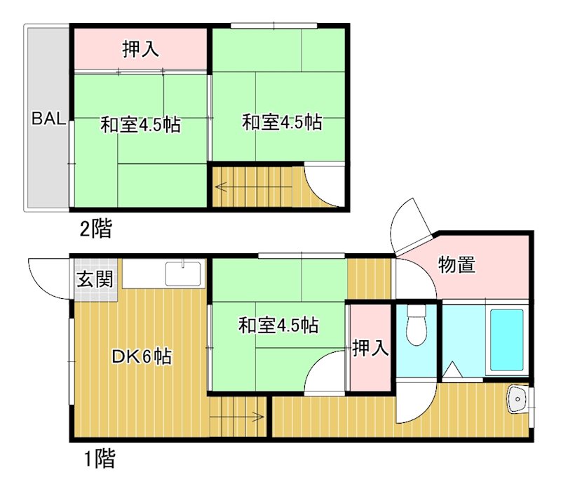 河村アパートの間取り