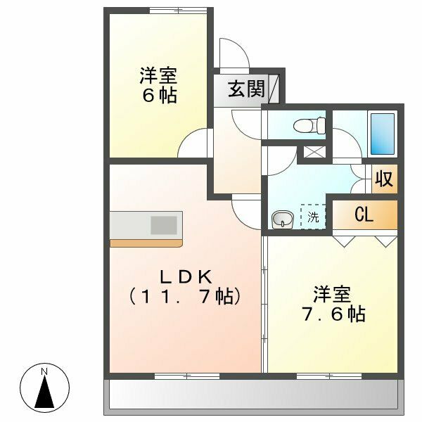 マンションエルガーデンの間取り