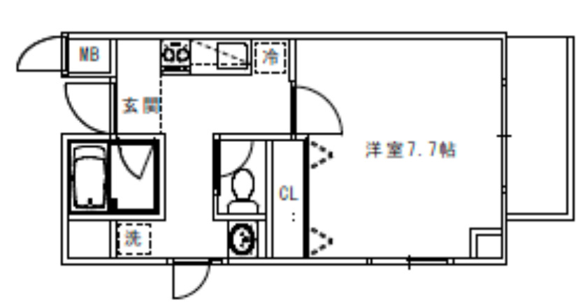 大阪市西成区天下茶屋北のマンションの間取り