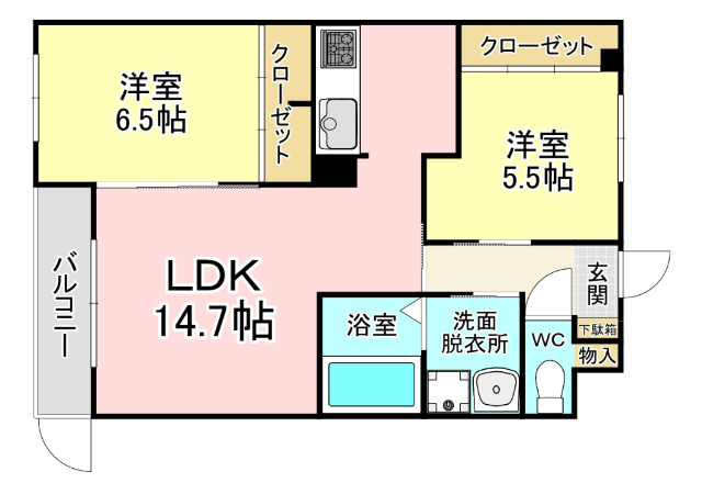 フォルツァ　ドット　ミユの間取り