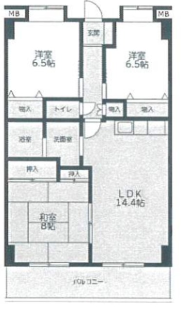 コルビュジェ湘南台の間取り