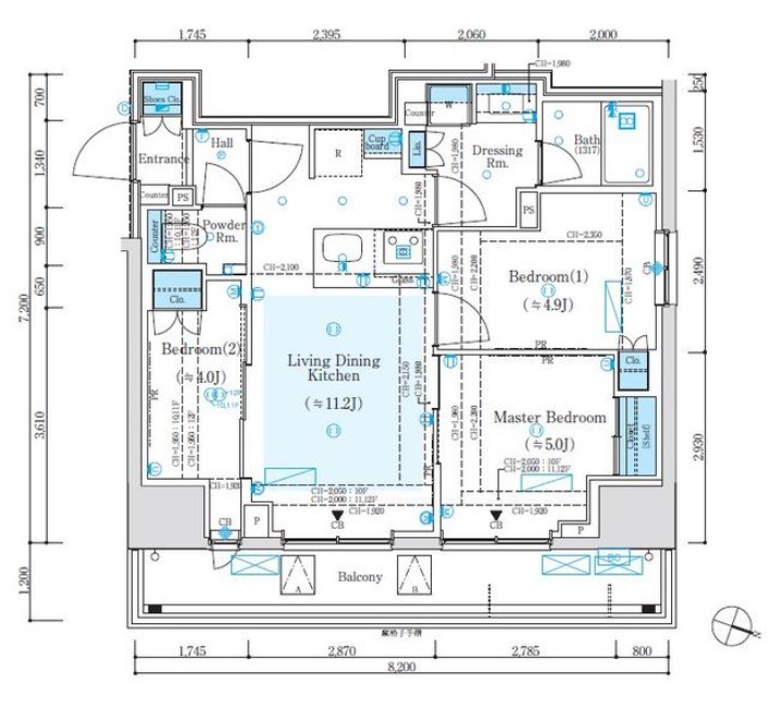 千代田区神田多町のマンションの間取り