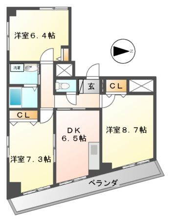 パルコート伊勢山の間取り