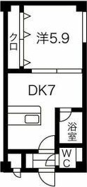 札幌市中央区南八条西のマンションの間取り