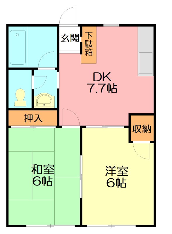 ハイツ雅の間取り