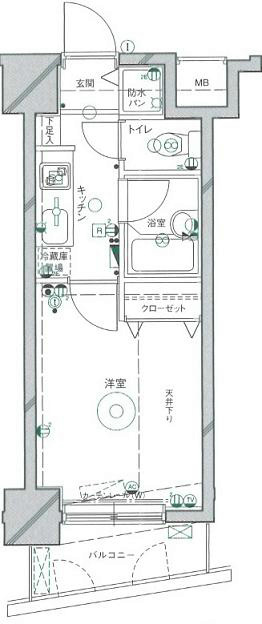 クレアシオン六本木の間取り