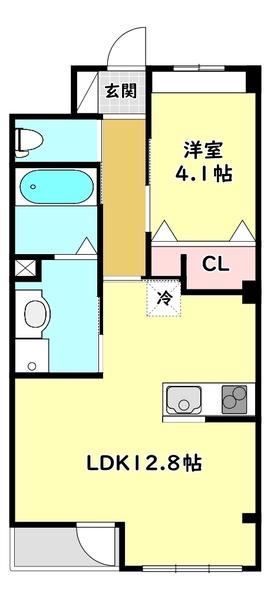 寝屋川市中神田町のマンションの間取り