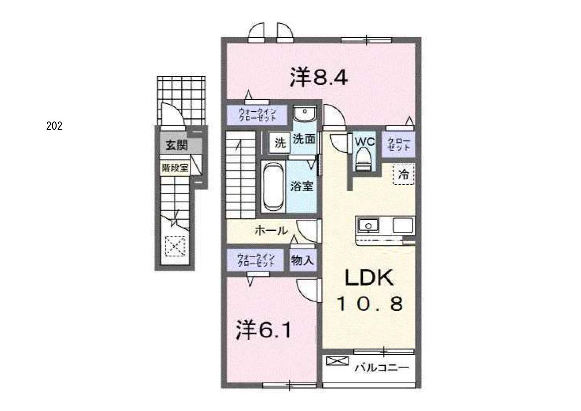 ヒールコートジェームス山の間取り