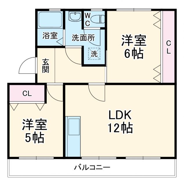 緑苑東団地8号棟の間取り