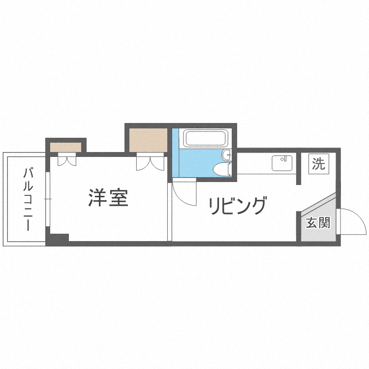 札幌市中央区南三条西のマンションの間取り