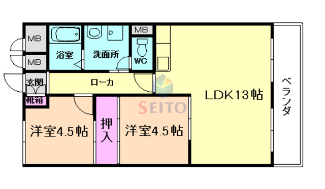 コボリマンション豊中の間取り