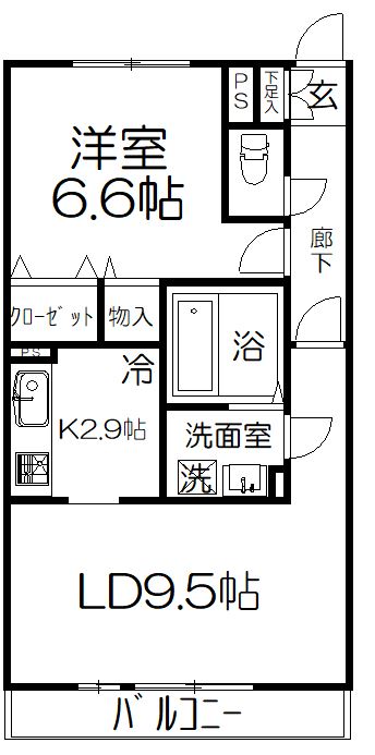 蓮田市馬込のアパートの間取り