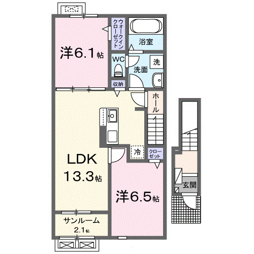 奥州市水沢字赤土田新築の間取り