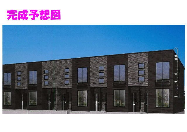 【奥州市水沢字赤土田新築の建物外観】