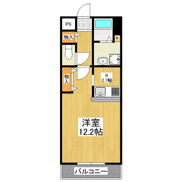 つくば市二の宮のマンションの間取り