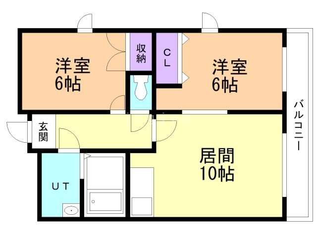 札幌市西区西町北のマンションの間取り