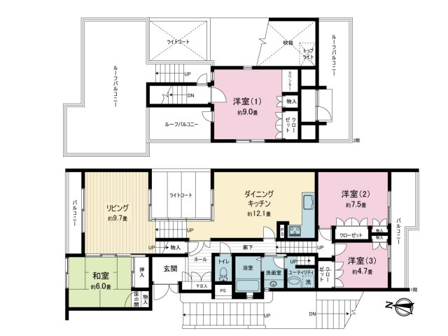 コスモ玉川学園の間取り