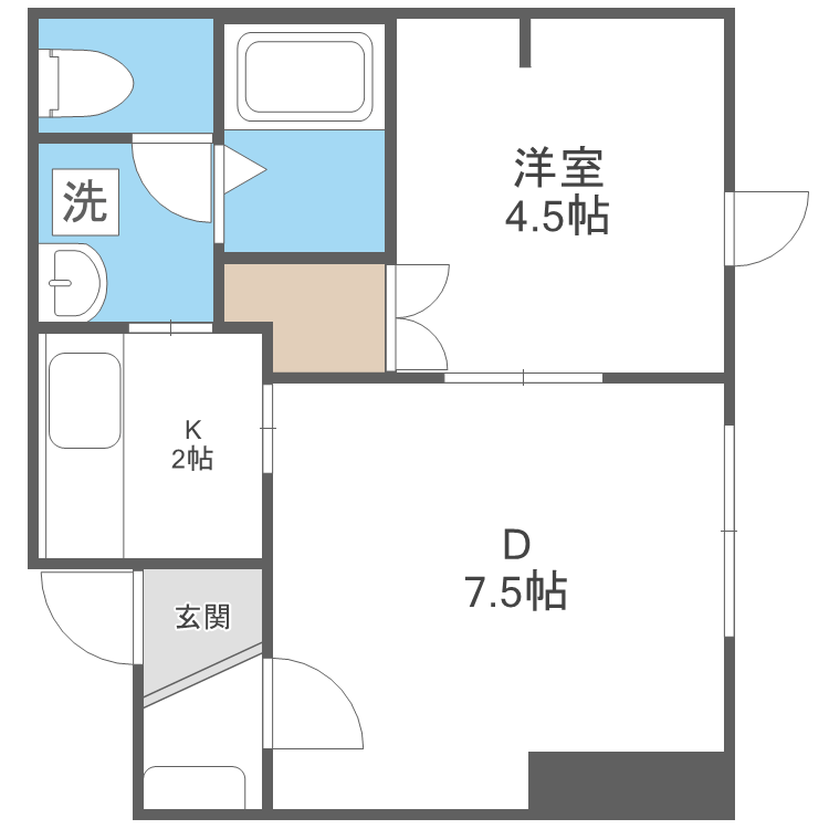 アイビル西町北の間取り写真