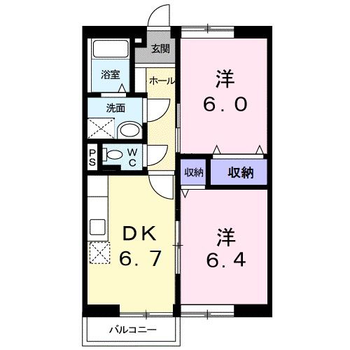 湘南新宿ライン高海 前橋駅 徒歩46分 2階建 築31年の間取り写真