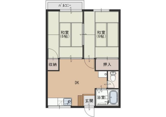 豊橋市一色町のアパートの間取り