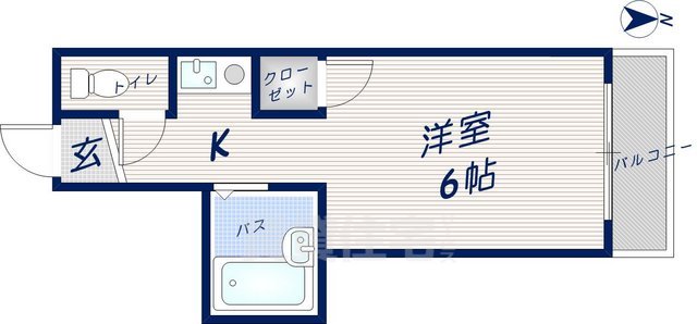 東大阪市昭和町のマンションの間取り