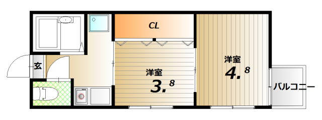 板宿リッチライフの間取り