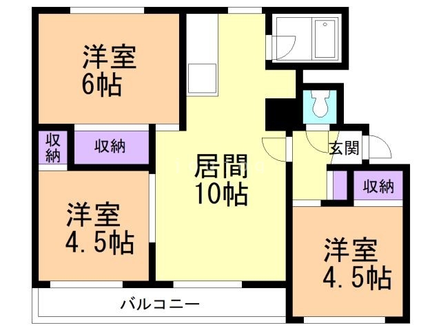 ヴィラナリー小樽IIBの間取り