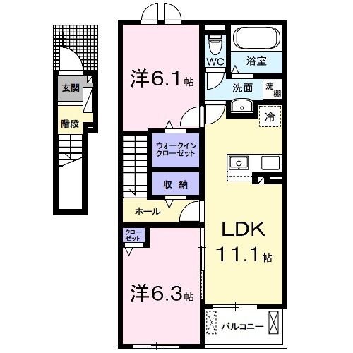 富津市大堀のアパートの間取り