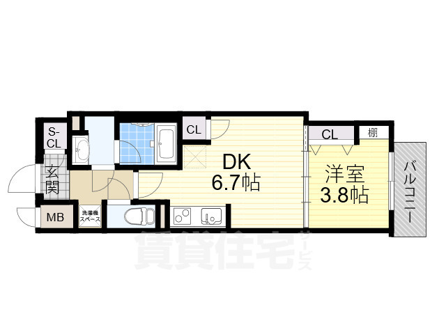 Dimora靭公園の間取り