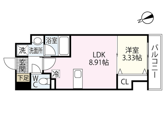 【広島市中区舟入川口町のマンションの間取り】