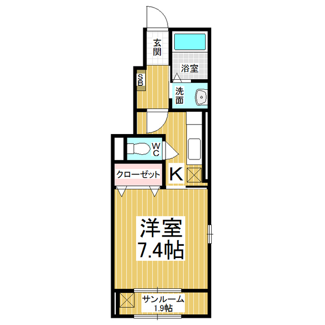 長野市大字安茂里のアパートの間取り