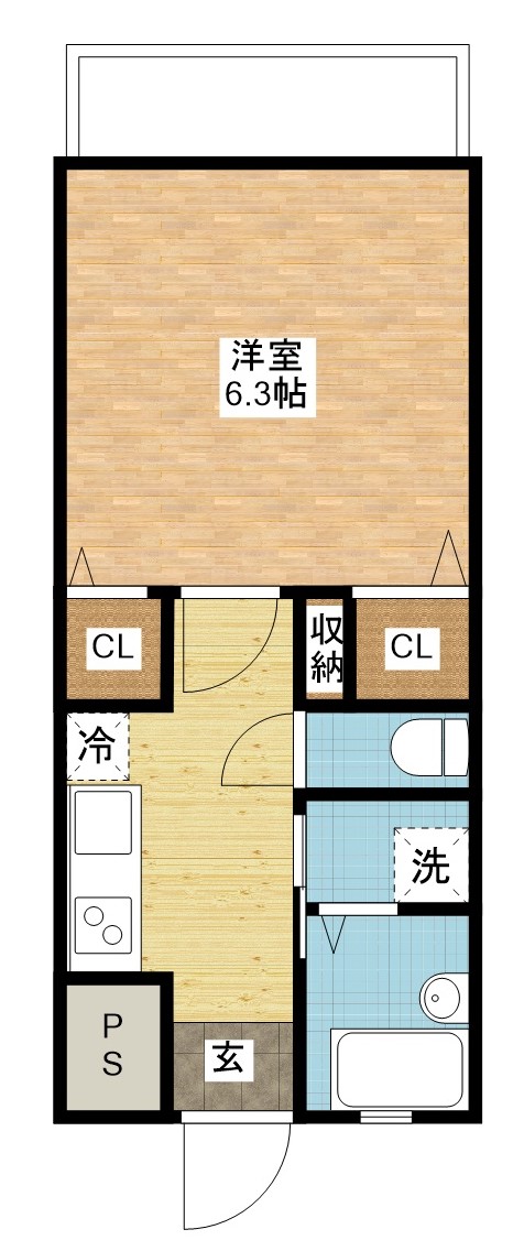 長崎市元船町のマンションの間取り