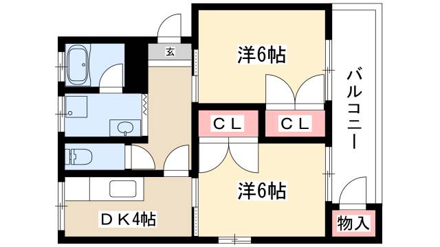 園山スリーハウスBの間取り