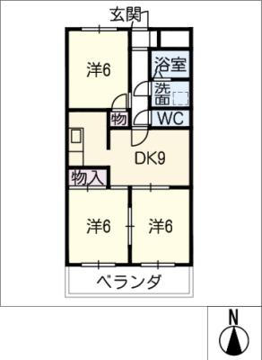 スカイ冨士　Ｂ棟の間取り