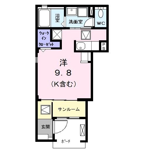 名古屋市港区寛政町のアパートの間取り