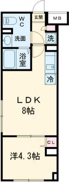 世田谷区梅丘のマンションの間取り