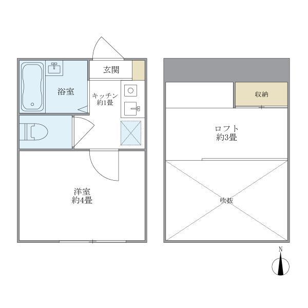 八景舎高円寺南Ａの間取り