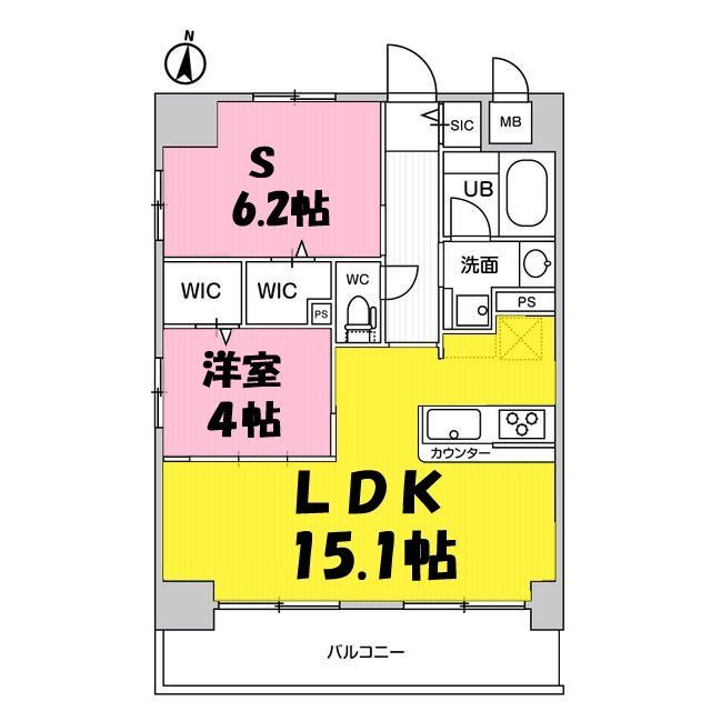 さいたま市浦和区仲町のマンションの間取り