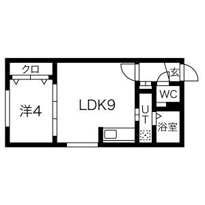 札幌市西区発寒六条のマンションの間取り