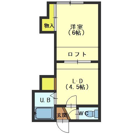 函館市人見町のアパートの間取り