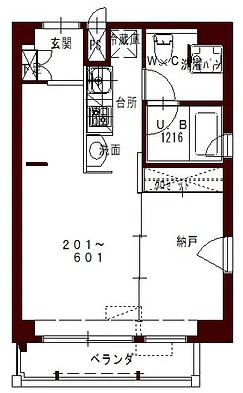 高松市錦町のマンションの間取り