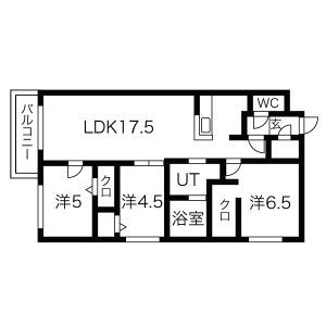 【札幌市白石区栄通のマンションの間取り】