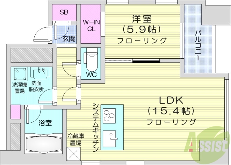 【プライムメゾン大通公園の間取り】