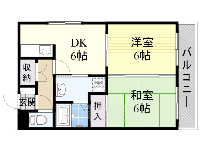 名古屋市昭和区駒方町のマンションの間取り