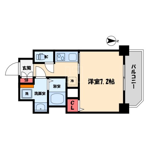 大阪市中央区内本町のマンションの間取り