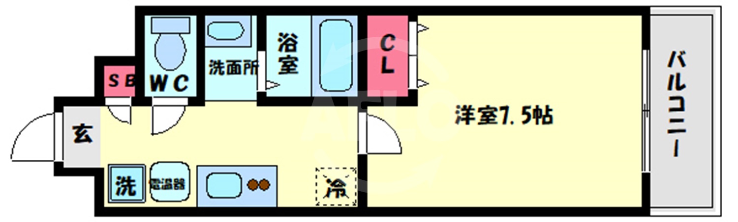 ファイブスター九条の間取り