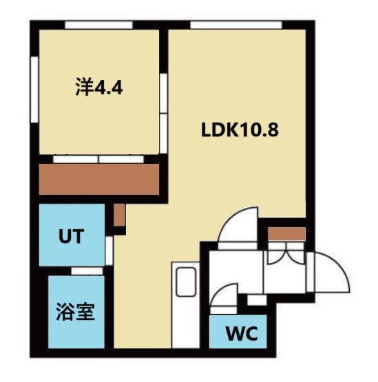 札幌市西区発寒七条のマンションの間取り