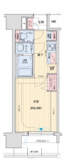 大阪市淀川区加島のマンションの間取り