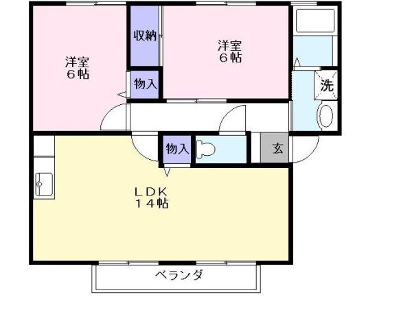 ウインディア今堀の間取り