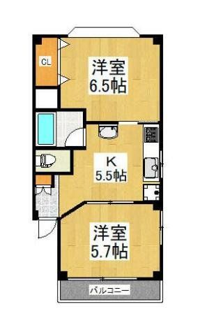 指月ハイム5の間取り